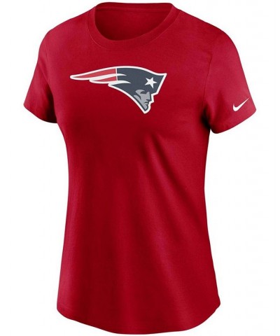 Women's Red New England Patriots Logo Essential T-shirt Red $24.29 Tops