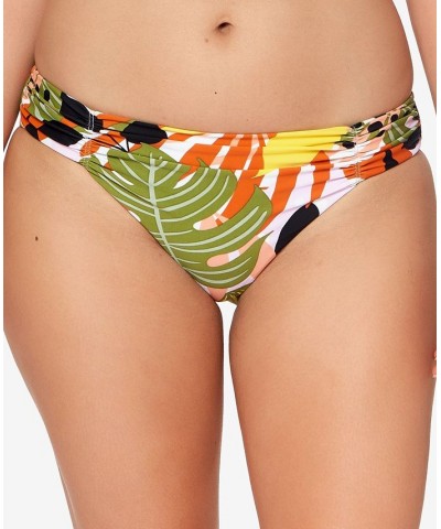 Tropical-Print Ruched Bikini Bottoms Tropical Multi $14.08 Swimsuits