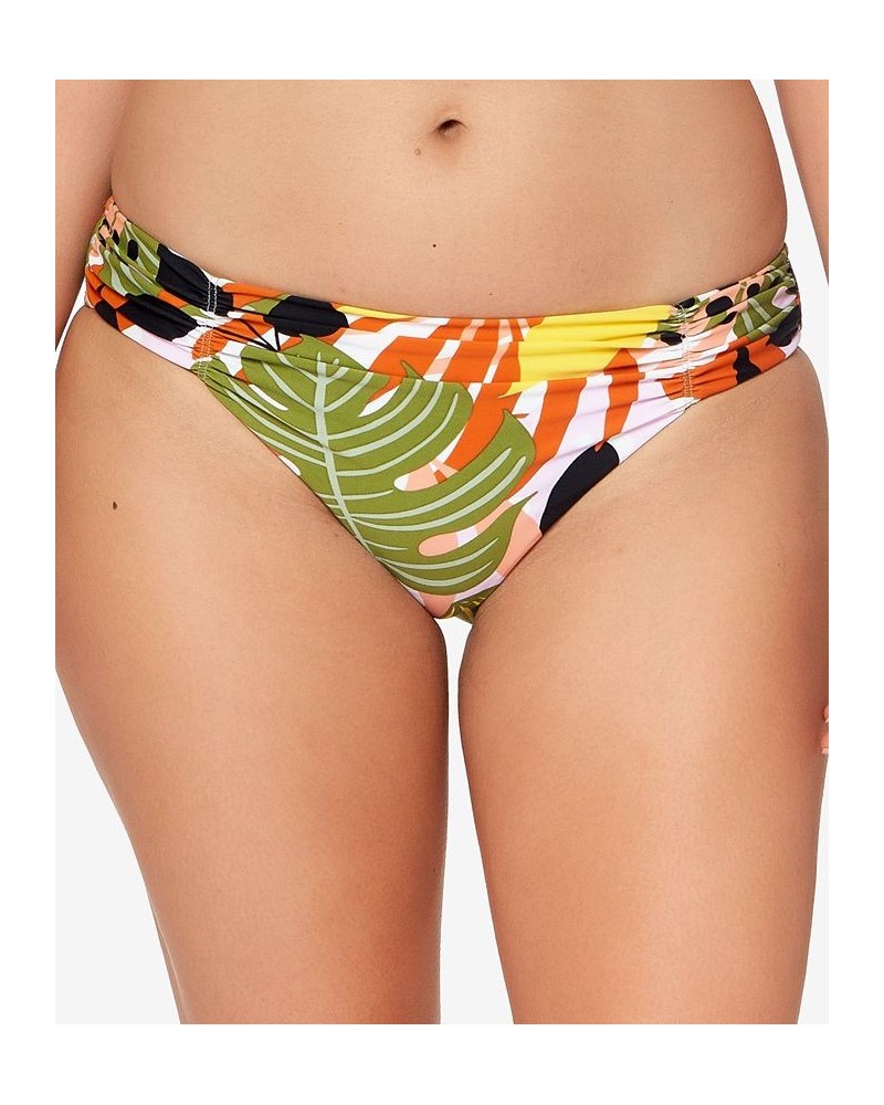 Tropical-Print Ruched Bikini Bottoms Tropical Multi $14.08 Swimsuits