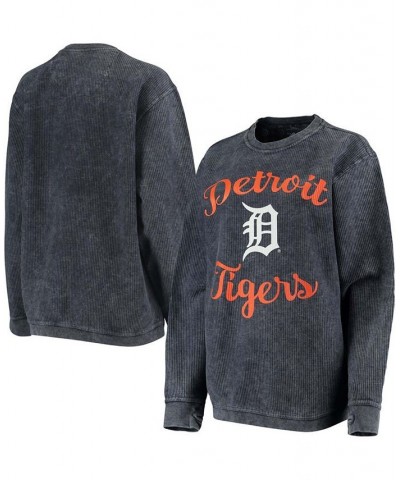 Women's Navy Detroit Tigers Script Comfy Cord Pullover Sweatshirt Navy $49.49 Sweatshirts