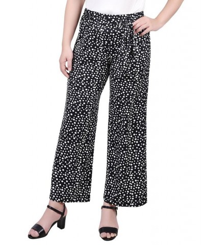 Petite Cropped Pull On Pants with Sash Nice Icemoon $15.36 Pants