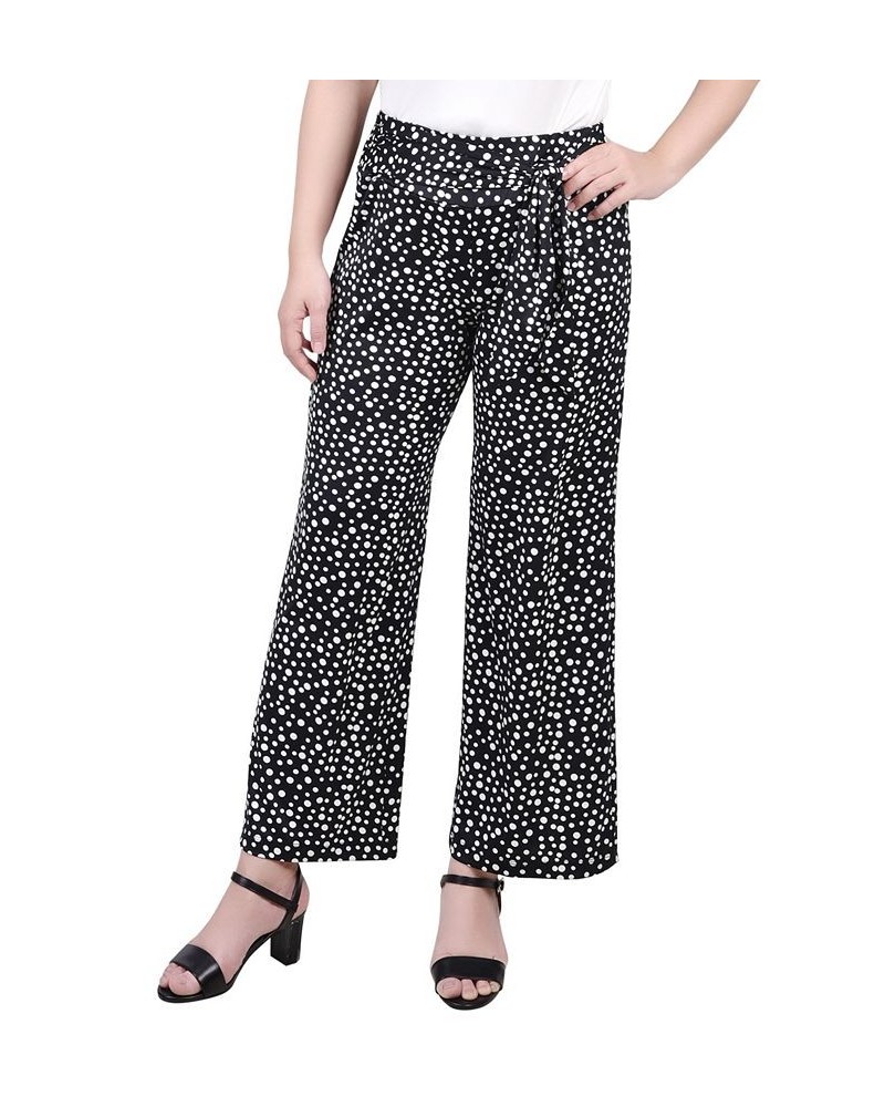 Petite Cropped Pull On Pants with Sash Nice Icemoon $15.36 Pants