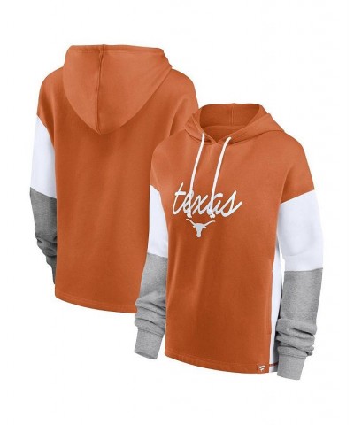 Women's Branded Texas Orange Texas Longhorns Play It Safe Colorblock Pullover Hoodie Texas Orange $28.00 Sweatshirts