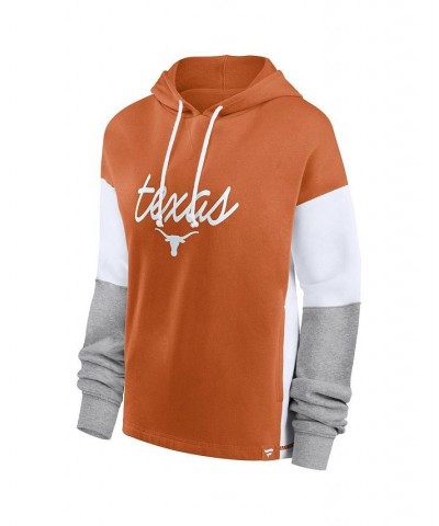 Women's Branded Texas Orange Texas Longhorns Play It Safe Colorblock Pullover Hoodie Texas Orange $28.00 Sweatshirts