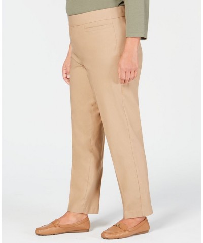 Plus Size Classic Allure Tummy Control Pull-On Average Length Pants Tan/Beige $29.14 Pants