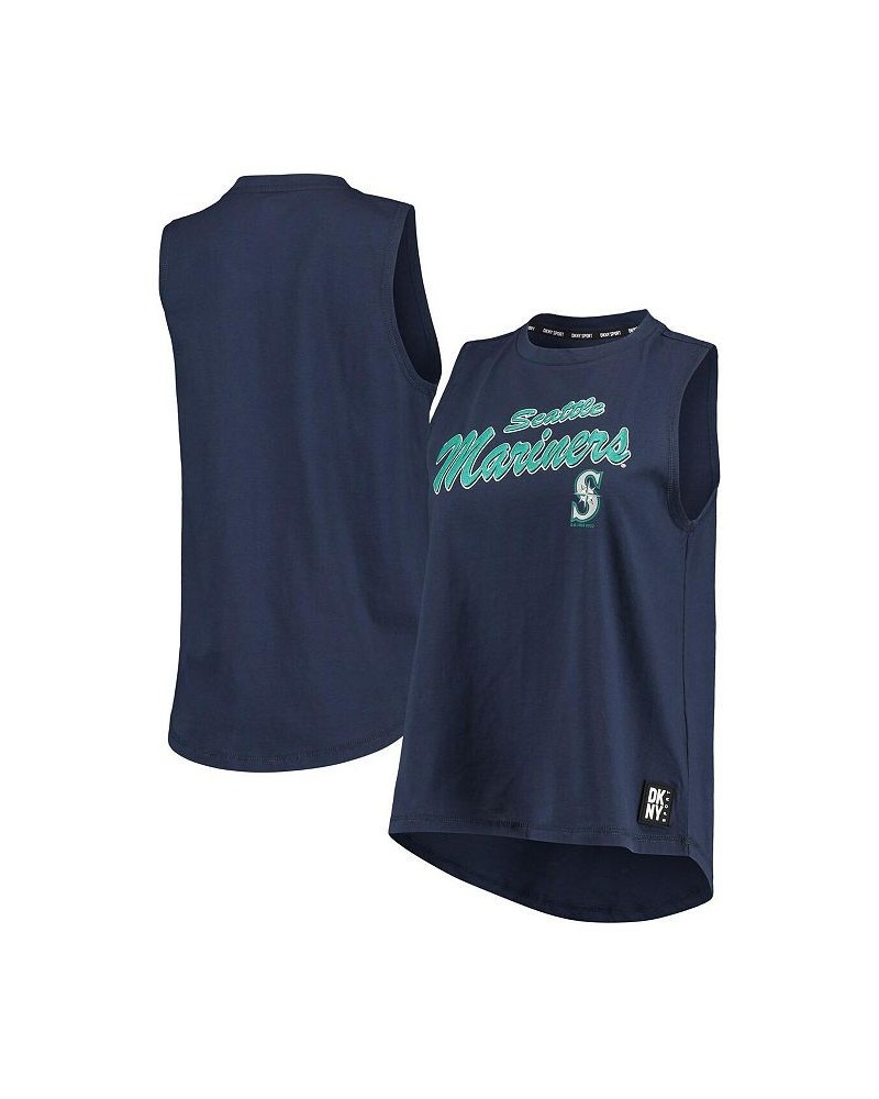 Women's Navy Seattle Mariners Marcie Tank Top Navy $23.10 Tops