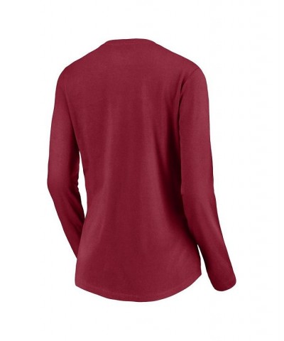 Women's Branded Cardinal Together Team V-Neck Long Sleeve T-shirt Cardinal $26.49 Tops