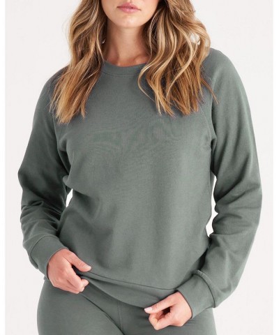 The Women's Raglan Sweatshirt Green $35.55 Sweatshirts