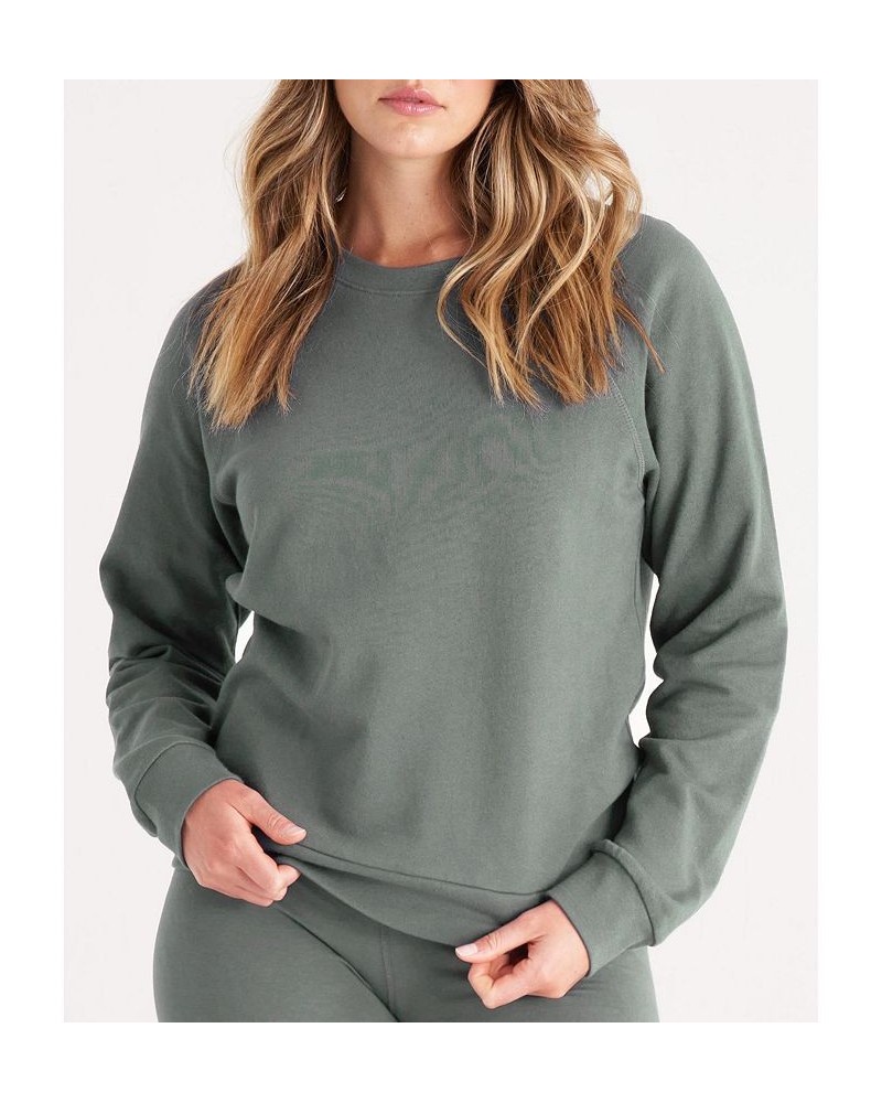 The Women's Raglan Sweatshirt Green $35.55 Sweatshirts