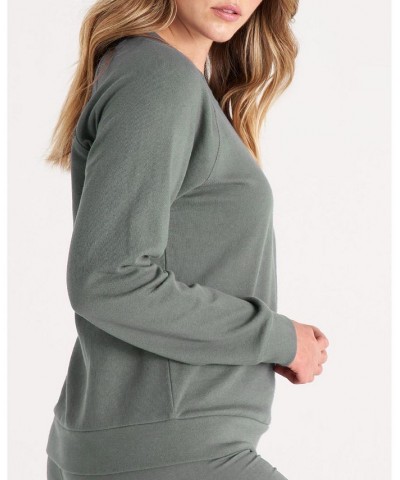 The Women's Raglan Sweatshirt Green $35.55 Sweatshirts