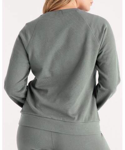 The Women's Raglan Sweatshirt Green $35.55 Sweatshirts