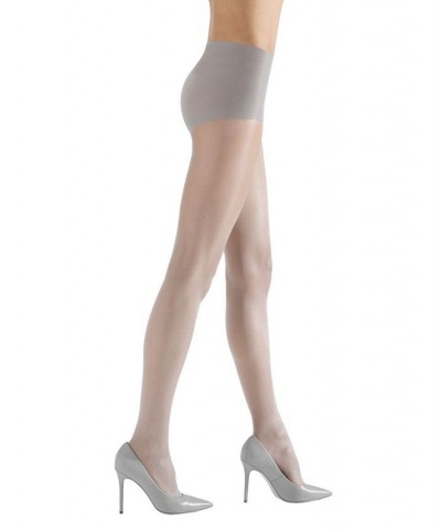 Women's Shimmer Sheer Control Top Tights 2 Pack Silver-Tone $26.88 Hosiery