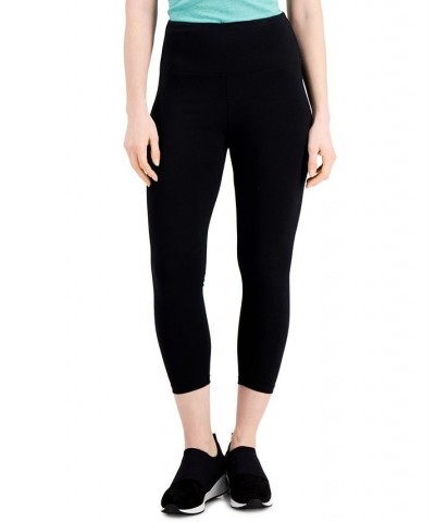 Women's High-Rise Capri Leggings Black $11.19 Pants