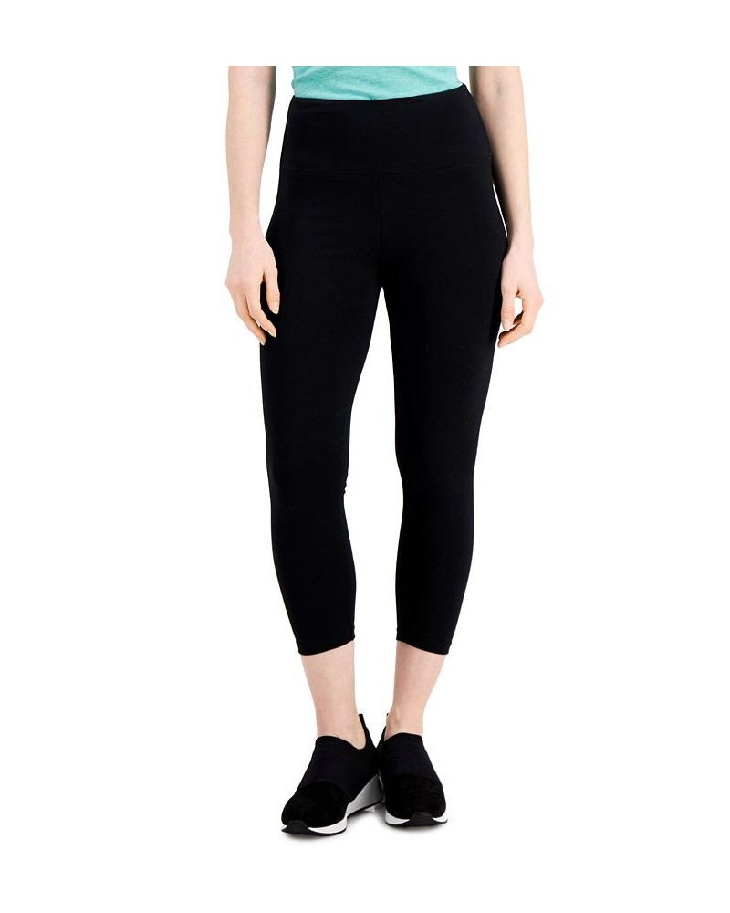 Women's High-Rise Capri Leggings Black $11.19 Pants