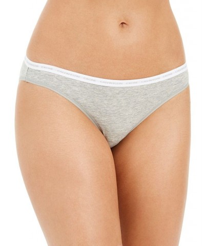 CK One Cotton Singles Bikini Underwear QD3785 Grey Heather $10.04 Panty