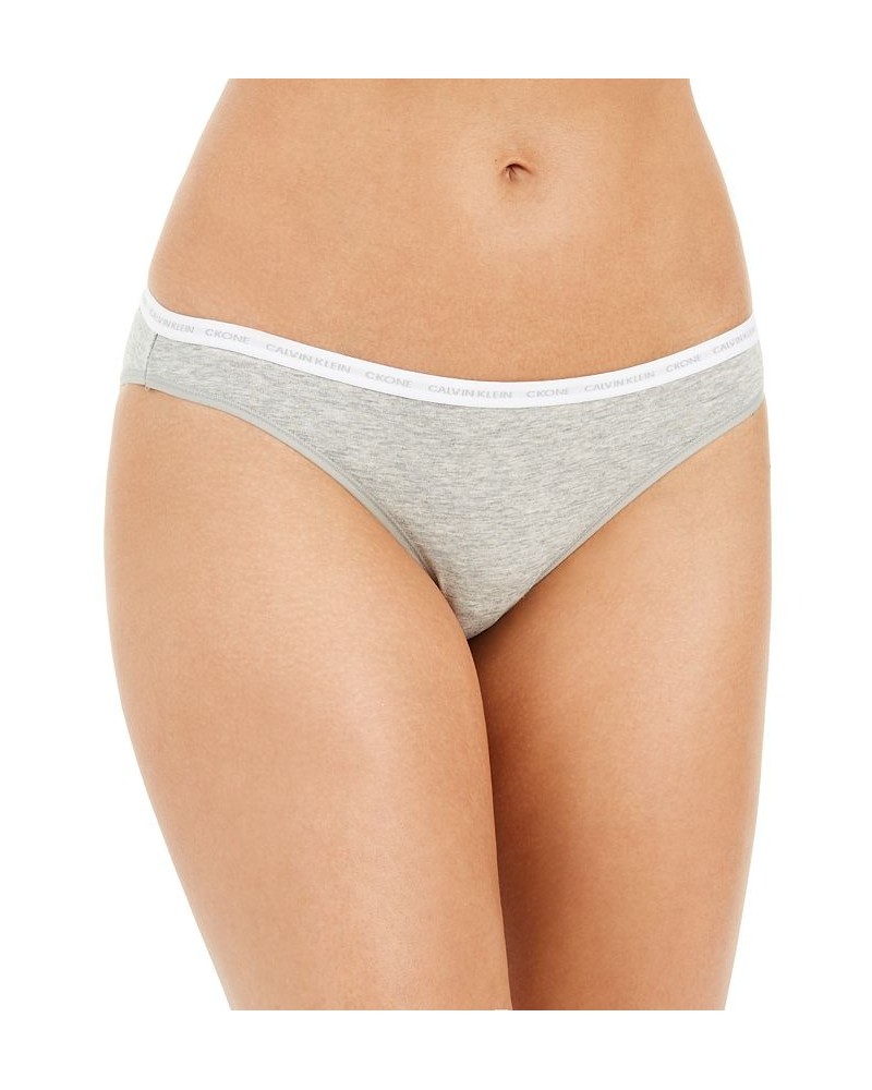 CK One Cotton Singles Bikini Underwear QD3785 Grey Heather $10.04 Panty