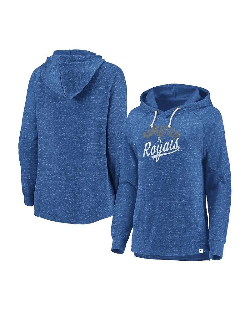 Women's Royal Kansas City Royals Faded Script Pullover Hoodie Royal $32.20 Sweatshirts