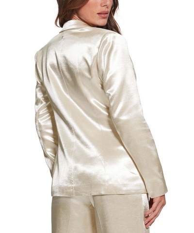 Women's Breta Satin Blazer Pearl Oyster $40.87 Jackets