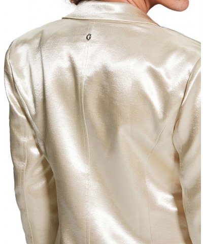 Women's Breta Satin Blazer Pearl Oyster $40.87 Jackets