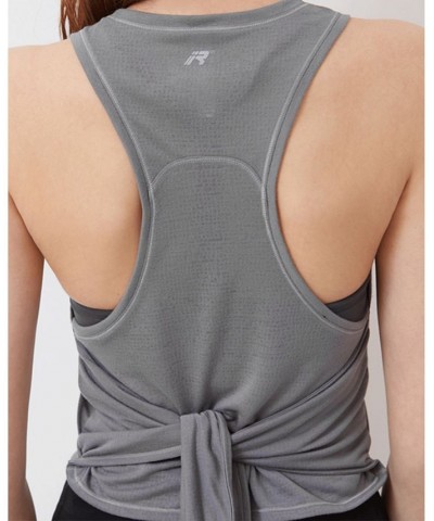 Bat to Back Crop Tank for Women Gray $25.42 Tops