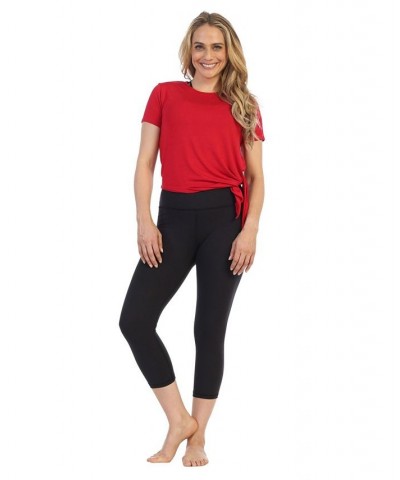 Rayon made from Organic Bamboo Side Tie Studio Tee Red $40.42 Tops