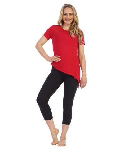 Rayon made from Organic Bamboo Side Tie Studio Tee Red $40.42 Tops