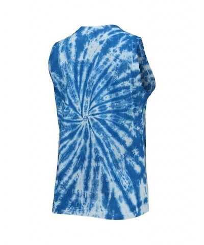 Women's Royal Dallas Cowboys Tie-Dye Jersey Boxy Tank Top Royal $23.40 Tops