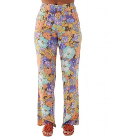 Juniors' Johnny Sami Floral-Print Straight-Leg Pants Multi $25.59 Pants