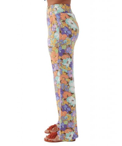 Juniors' Johnny Sami Floral-Print Straight-Leg Pants Multi $25.59 Pants