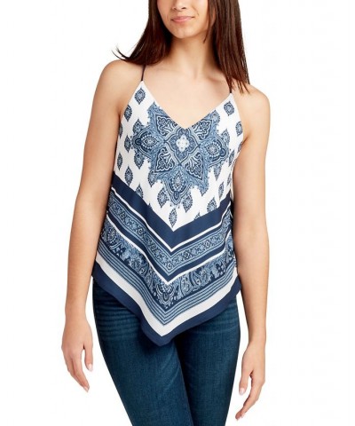 Juniors' Handkerchief-Hem Printed Camisole Top Pat B $26.95 Tops