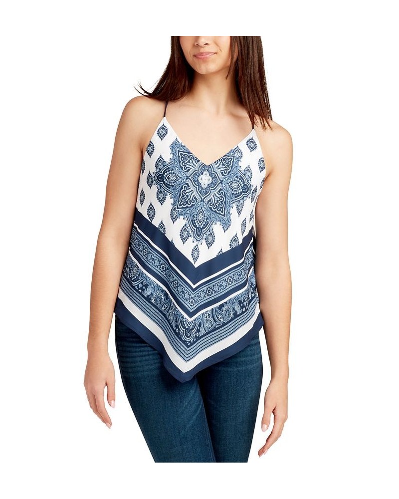 Juniors' Handkerchief-Hem Printed Camisole Top Pat B $26.95 Tops