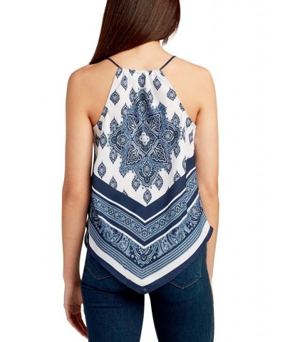 Juniors' Handkerchief-Hem Printed Camisole Top Pat B $26.95 Tops