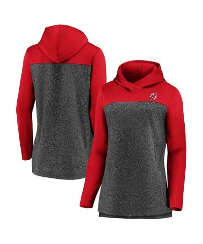 Women's Branded Heathered Charcoal and Red New Jersey Devils Chiller Fleece Pullover Hoodie Heathered Charcoal, Red $32.85 Sw...