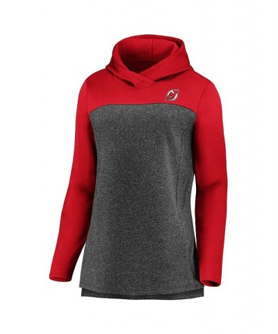 Women's Branded Heathered Charcoal and Red New Jersey Devils Chiller Fleece Pullover Hoodie Heathered Charcoal, Red $32.85 Sw...