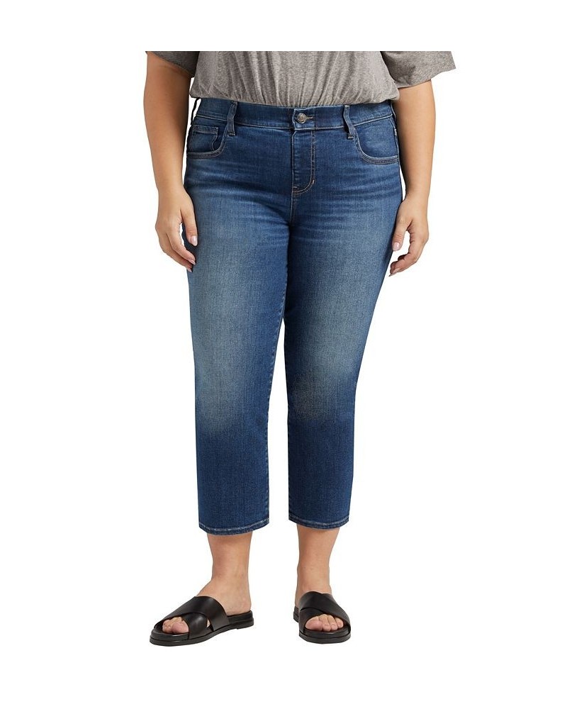 Plus Size Maya Mid Rise Capri Jeans Night Blue $29.64 Jeans