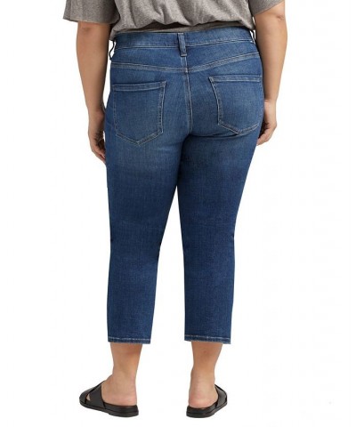 Plus Size Maya Mid Rise Capri Jeans Night Blue $29.64 Jeans