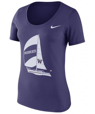 Women's Washington Huskies Scoop Local T-Shirt Orchid $17.28 Tops