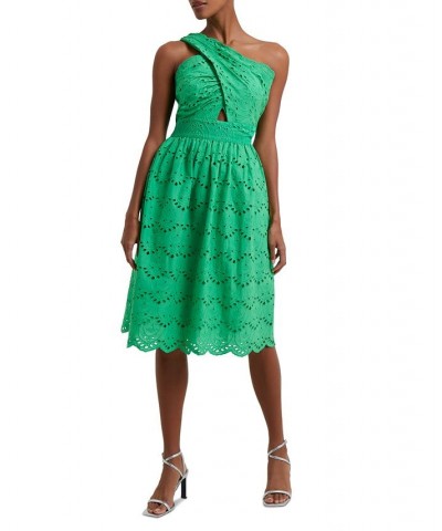 Women's One-Shoulder Dress Green $53.72 Dresses