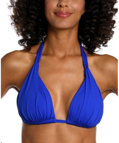 Island Goddess Halter Triangle Bikini Top Sapphire $39.78 Swimsuits