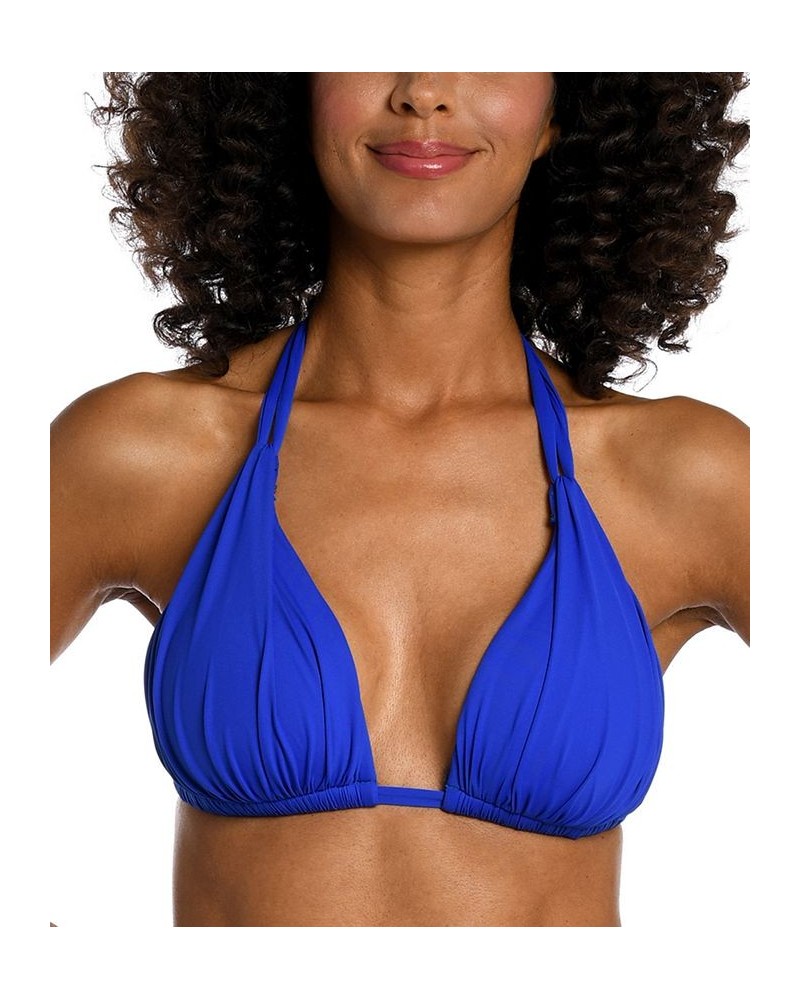 Island Goddess Halter Triangle Bikini Top Sapphire $39.78 Swimsuits