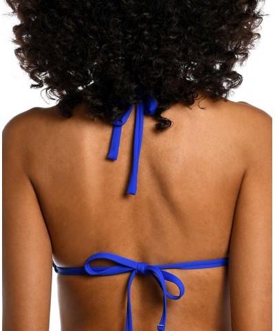 Island Goddess Halter Triangle Bikini Top Sapphire $39.78 Swimsuits