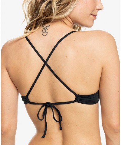 Juniors' Beach Classics Athletic Triangle Bikini Top & Bikini Bottoms Black $23.00 Swimsuits