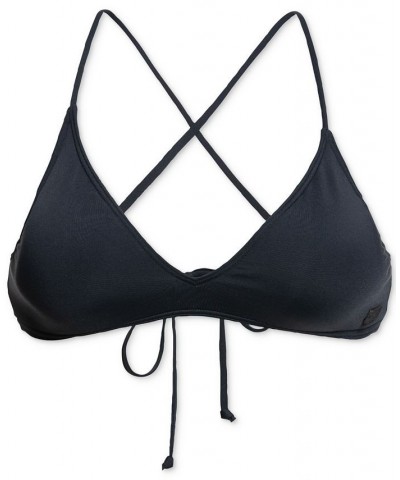 Juniors' Beach Classics Athletic Triangle Bikini Top & Bikini Bottoms Black $23.00 Swimsuits