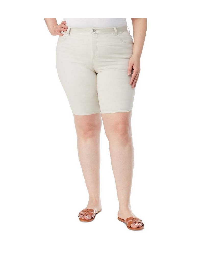 Plus Size Amanda Bermuda Denim Shorts Stonewood $15.68 Shorts