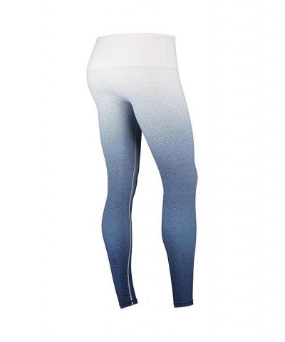 Women's White and Navy Michigan Wolverines Static Print Ombre Leggings White, Navy $27.30 Pants