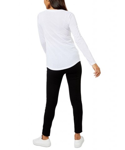 V-Neck Maternity T-Shirt White $28.50 Tops