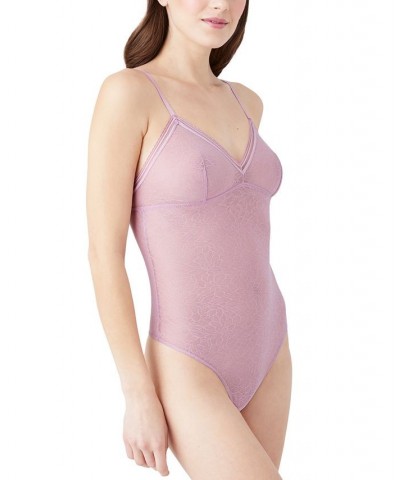 Wacoal Women's Etched in Style Lingerie Bodysuit 936225 Orchid Haze $20.42 Lingerie