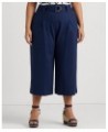 Plus Size Cropped Wide-Leg Pants French Navy $68.25 Pants