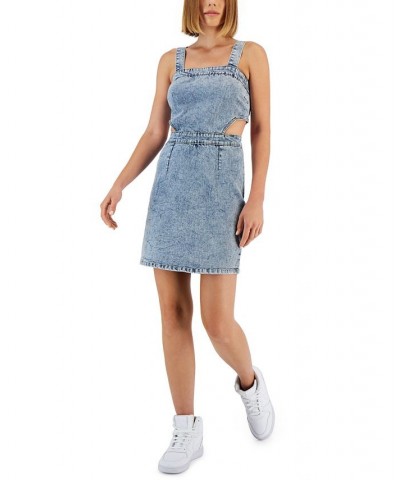 Juniors' Denim Side-Cutout Dress Sundale Wash $27.54 Dresses