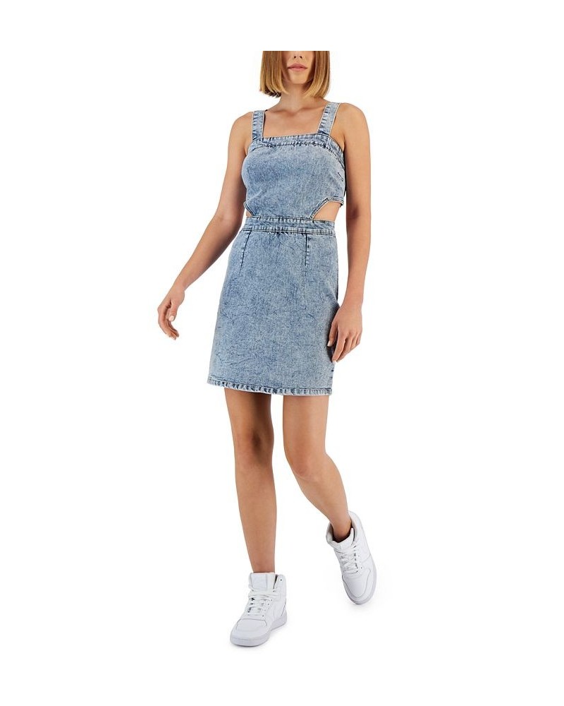 Juniors' Denim Side-Cutout Dress Sundale Wash $27.54 Dresses